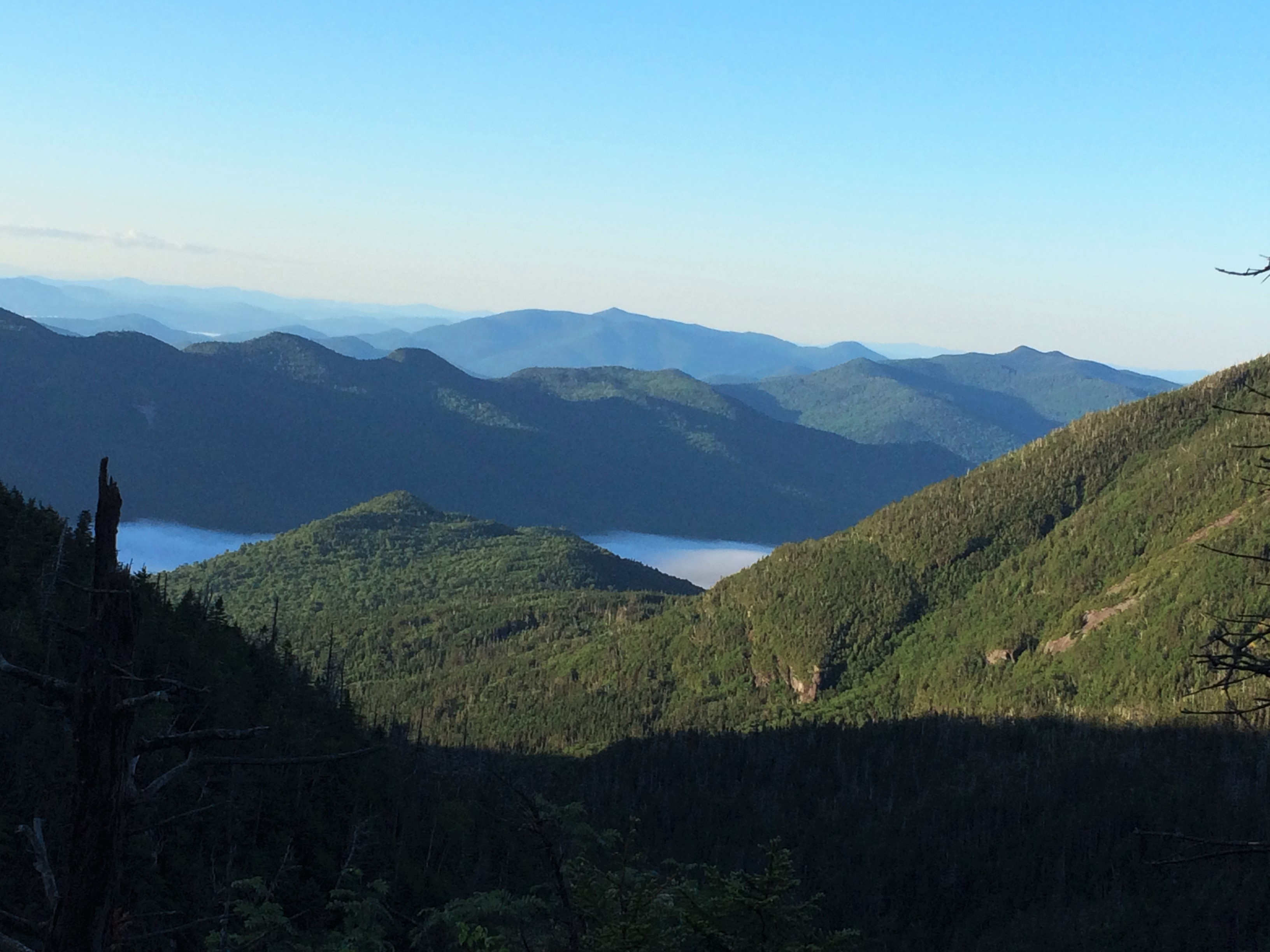 Sunrise over the Adirondack mountains
